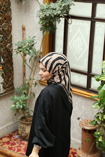 Vorvella Keten Yazma Zebra Desen Flamlı Tülbent 8274