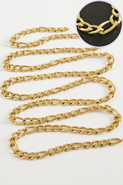 ZERO LAND 1595150739 6 mm Flat Yellow Color Steel Chain (205051) 1 Meter-Yellow