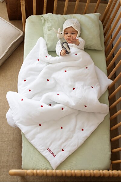 ZEYPBA Nakışlı Müslin Bebek Yorgan Müslin Yorgan
