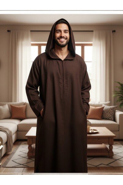 BHNS Men's Shirt, Sleepwear, Comfort Gifts, Men's Loungewear, Long Sleeve Striped Lightweight Shirt, Men's Gifts