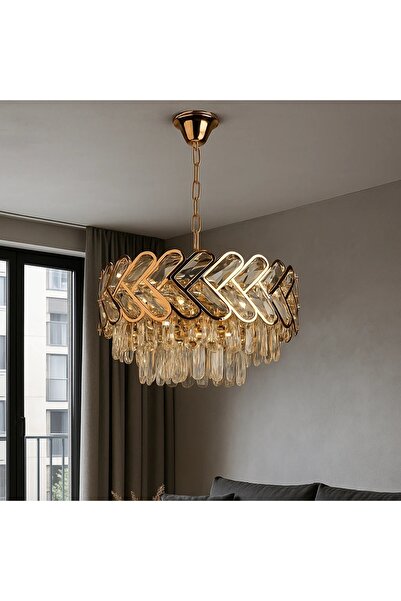 OEM Candelabru Auriu Decor Cristal 6 Becuri Orvani