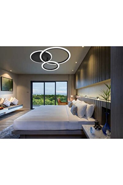 OEM Lustra LED cu Telecomanda Model Modern 3 cercuri Nurell