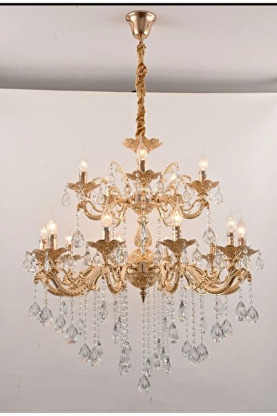 OEM Candelabru Clasic cu 15 Brațe Finisaj Auriu Corinthal