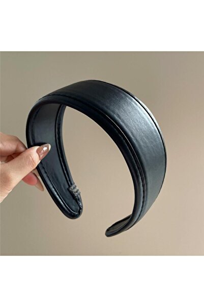 Pelin Aksesuar Μαύρη εφέ δέρματος Χοντρή Παχύρρευστη Κορώνα