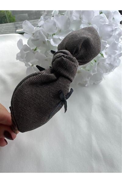 Pelin Aksesuar Coroană cu arc cu aspect de lenjerie maro