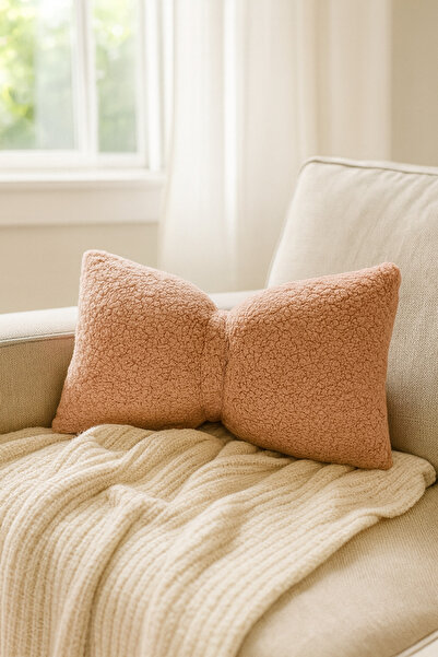 EYPRICH وسادة/مخدة زخرفية على شكل فيونكة تيدي