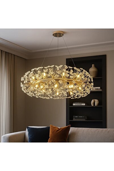 OEM Candelabru Auriu cu Cristale Serrenna