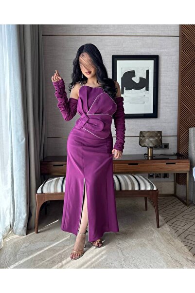 TREND Purple evening dress