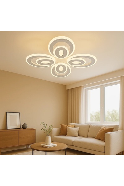 OEM Modern LED Chandelier with Remote Control 8 Arms 80W 3000-6500K Zyphora