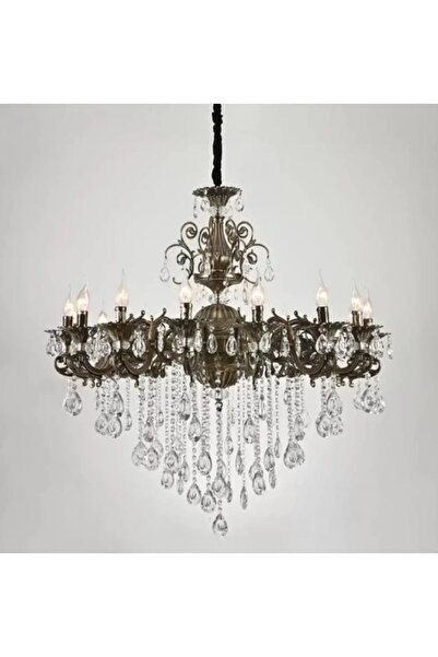 OEM Derion Classic Chrome Two-Level Chandelier with Crystals 16 X E14