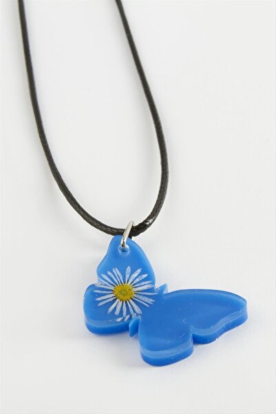 ZERO LAND 1592435739 Butterfly Oval (153524) Epoxy Pendant-Yellow