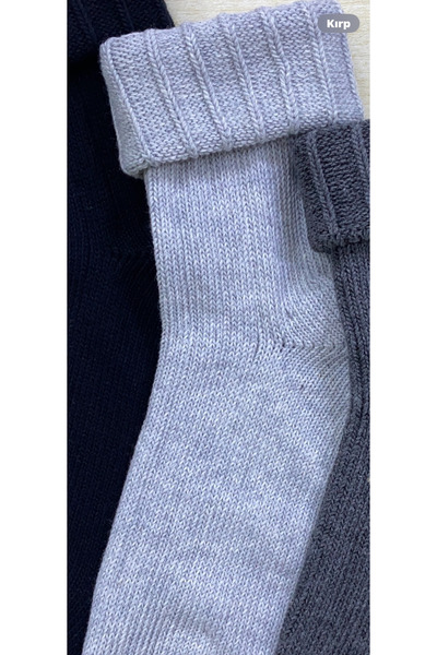 Pierre Lines 3 Pairs of Women'S/Men's Lambswool Wool Socks (Navy Blue-Indigo-Light Blue)