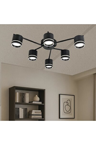 OEM Lustra LED Neagră Design Modern Nefaro