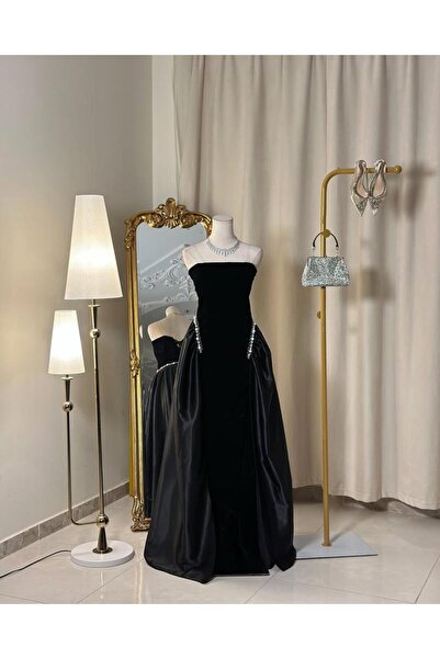 vanus fashion فستان خامة كريب طويل 5401