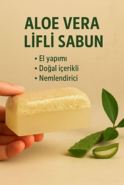 meliha hanım Doğal El Yapımı Kabak Lifli Alovera Sabun