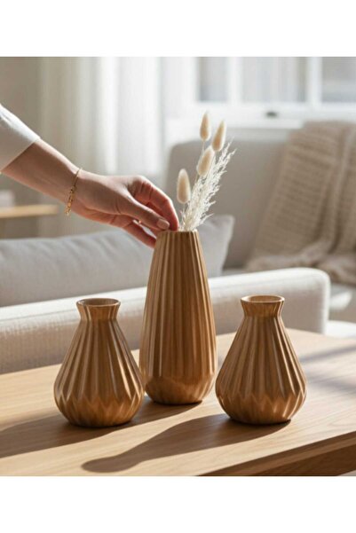 ariana sytle Σετ Κεραμικών Βάζων 3 τεμαχίων İstakdinav Gld