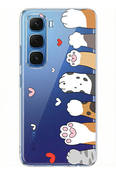 TechTree حافظة سيليكون مطبوع متوافقة مع هاتف Infinix Hot 60-60i بتصميم مخالب ...