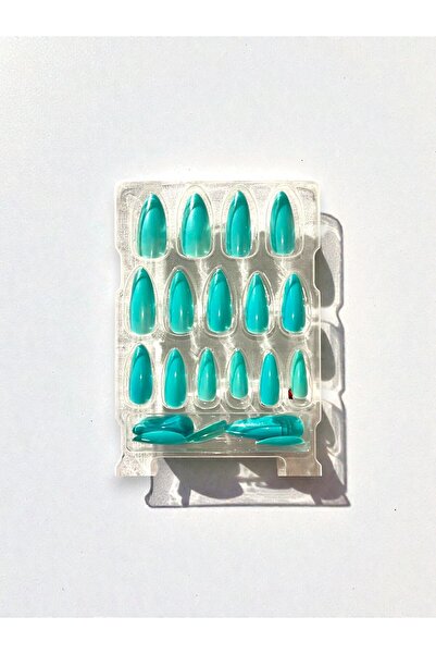 NEOPE Pop Nail Turkuaz 💅 | Canlı Turkuaz Renk Takma Tırnak | Parlak, Kalıcı,...