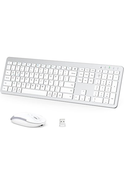 iClever Σετ Πληκτρολόγιο και Ποντίκι IC-GK08, Ασύρματο 2.4G, Επαναφορτιζόμενο...