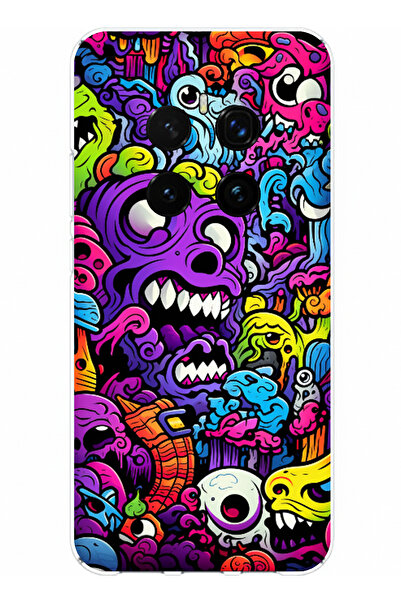 TechTree حافظة سيليكون متوافقة مع هاتف Honor Magic 7 PRO من Psychedelic Color...