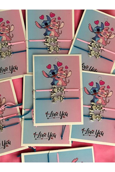 ACQUA BELLA 2’li Disney Lilo & Stitch Sevgili Bilekliği – Best Friends Arkadaşlık Bileklik Seti, Çift Bilekliği