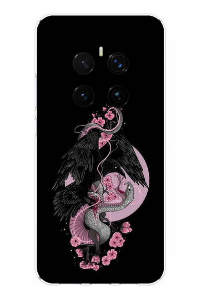 TechTree حافظة سيليكون متوافقة مع هاتف Honor Magic 7 PRO باللون الوردي والأسو...