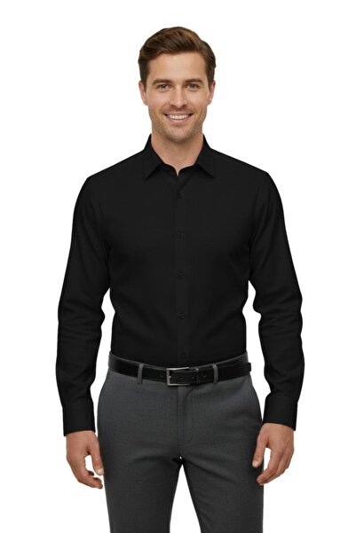 KAMER Men's Classic Single Pocket Long Sleeve Shirt 4081 Bgl-St04991