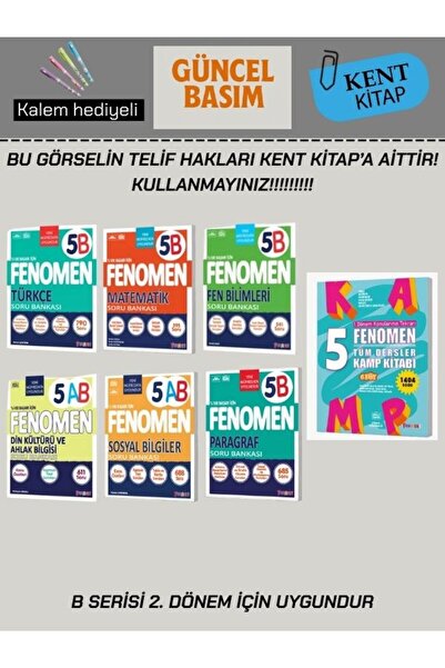 Fenomen Yayıncılık 2025 Fenomen 5. Sınıf 7'lı B Set(MatematikB, FenB, TürkçeB...