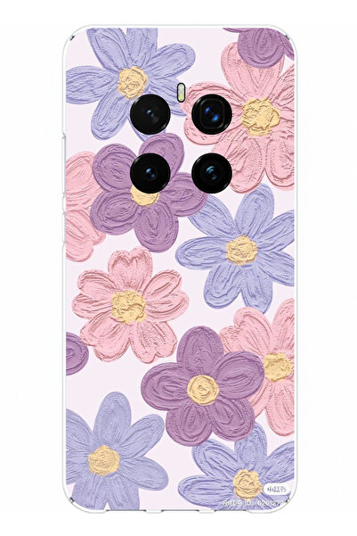 TechTree حافظة سيليكون متوافقة مع هاتف Honor Magic 7 PRO ملونة على شكل زهور ا...