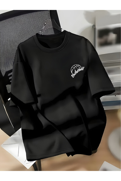 Printiva تي شيرت Zenrova للجنسين قصة فضفاضة كرة السلة مطبوع قطن برقبة دائرية ...