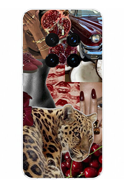 TechTree Honor Magic 7 Pro Compatible Leopard Red Vibes Printed Silicone Case