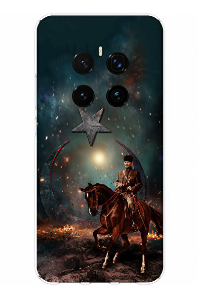 TechTree حافظة سيليكون متوافقة مع هاتف Honor Magic 7 PRO بتصميم أتاتورك على ح...