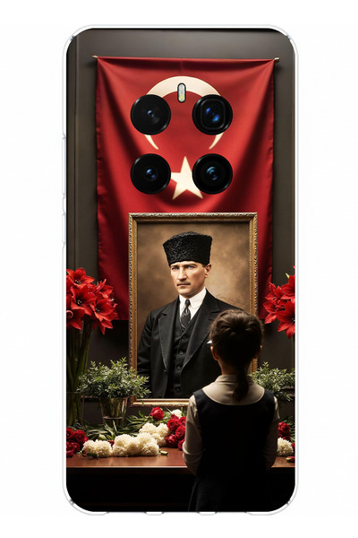 TechTree حافظة سيليكون متوافقة مع هاتف Honor Magic 7 PRO بتصميم العلم التركي ...