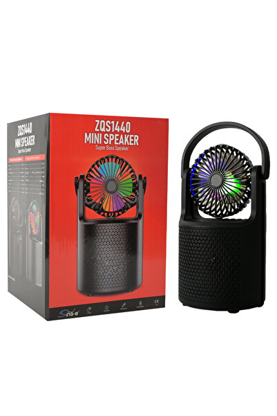 Generic ZQS1440 Mini Bluetooth Audio Speaker Mic Karaoke With Silent Small Fan Function