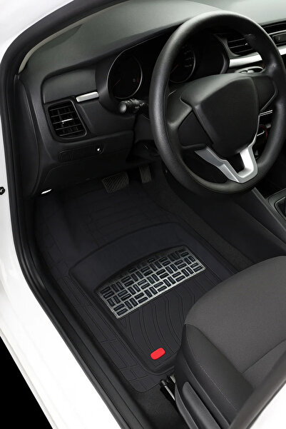 Gülardata Citroen C-Elysee Sedan Uyumlu 3 Cm Derin Havuzlu 4D Üniversal Paspas Siyah - Gri