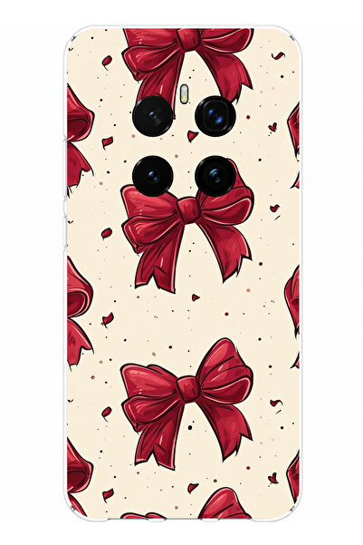 TechTree Honor Magic 7 Pro Compatible Big Red Bows Printed Silicone Case