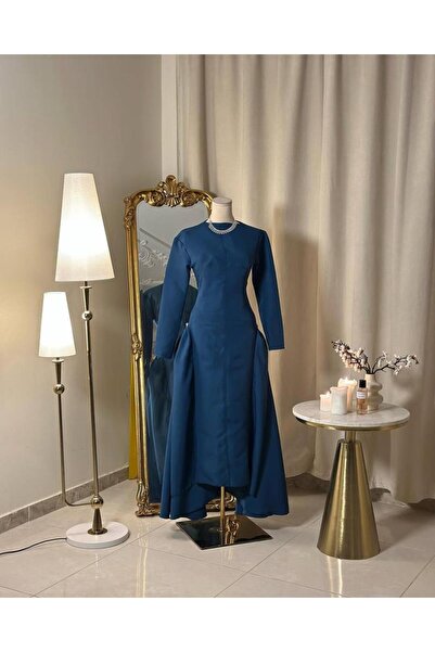 vanus fashion 5706 -فستان بقصة أنيقة متوفر بلونين