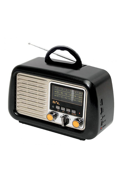 Nobrand Radio portabil SAL Retro, Bluetooth, USB/microSD, FM, autonomie bater...