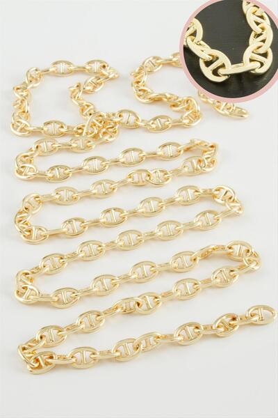 ZERO LAND 1593426739 سلسلة لوزية 7 مم (222634) 1 متر-أصفر