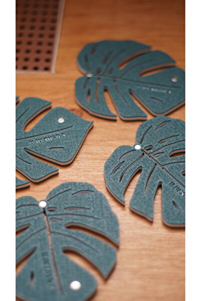 KushKafa Monstera Mıknatıslı Soğuk İçecek Bardak Altlığı - Buzdolabı Magneti