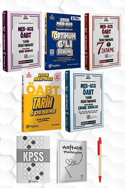 Pegem Akademi Yayıncılık 2026 TARİH ÖĞRETMENLİĞİ-AGS ÖABT MUHTEŞEM SET SORU B...