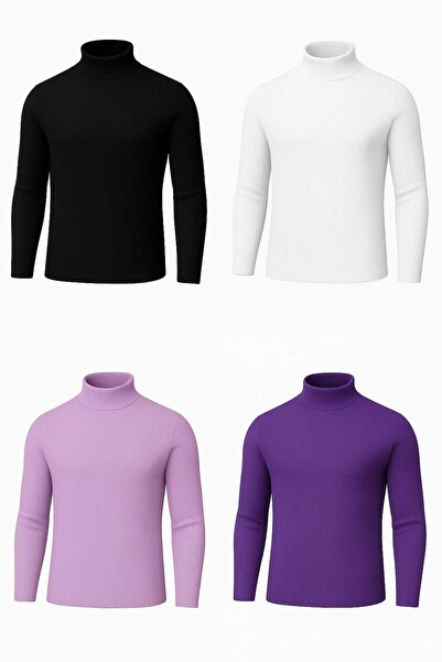 ANATOLIATEKSTILE Maletă Unisex Ribbed – Guler Înalt, Elastică, Slim Fit(S/M)