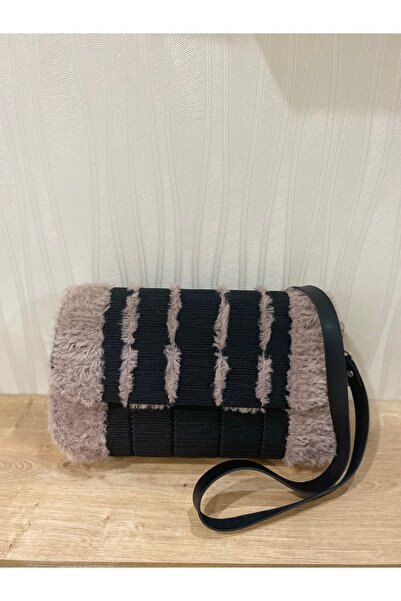 Handmade Kışlık Peluş Kanvas Çanta