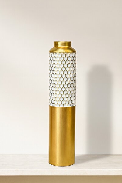 OEM Vază decorativă metal Aur Hexagonal