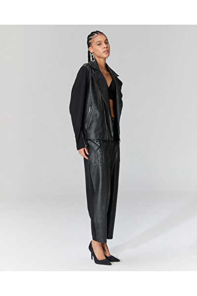 LAMANTE DERİ DETAYLI CEKET