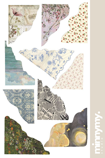 Minnymy Collage Collection Sticker, Çıkartma, Ajanda, Günlük, Planlayıcı, Bullet Journal , Scrapbook