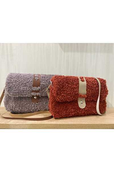 Handmade El Örgüsü Peluş Çanta Kanvas