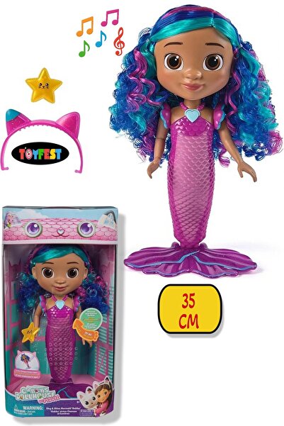 TOYFEST دمية غابي حورية البحر المضيئة المتغيرة الألوان 35 سم، لعبة بيت الدمى ...