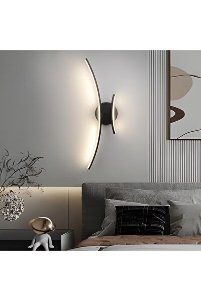 Elektroyou Youto Modern Siyah Dekoratif Günışığı Ledli Aplik