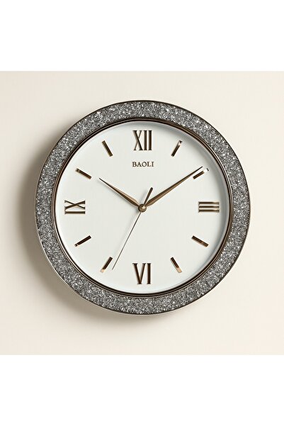 OEM Ceas Perete Silentios cu Rama cu Strass Averis